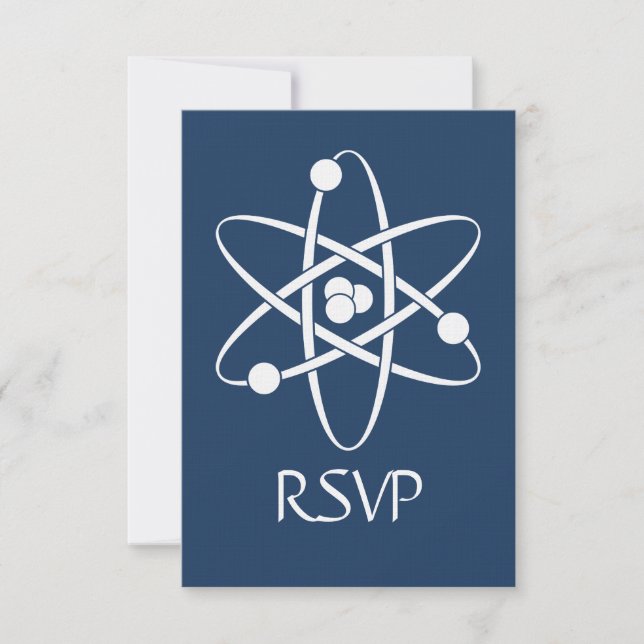 Attractive Forces in Navy RSVP Card (Front)