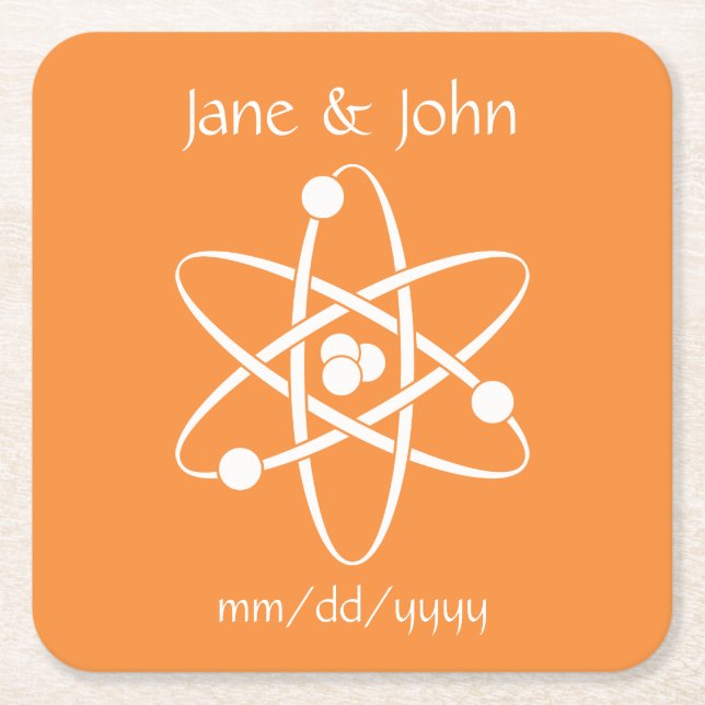 Attractive Forces in Orange Paper Coaster (Front)