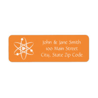 Attractive Forces in Orange Return Address Label