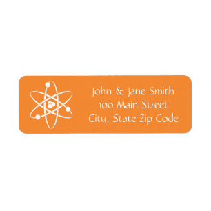 Attractive Forces in Orange Return Address Label