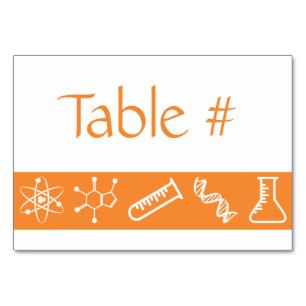 Attractive Forces in Orange Table Card