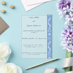 Attractive Forces in Periwinkle Acrylic Wedding  Invitations