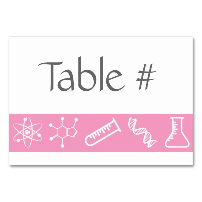 Attractive Forces in Petal Pink Table Card (Front)
