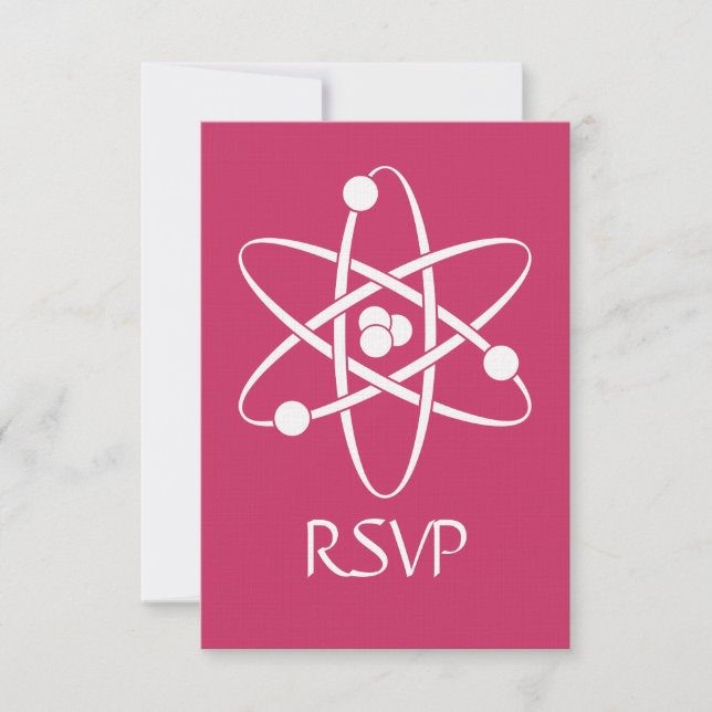 Attractive Forces in Raspberry RSVP Card (Front)