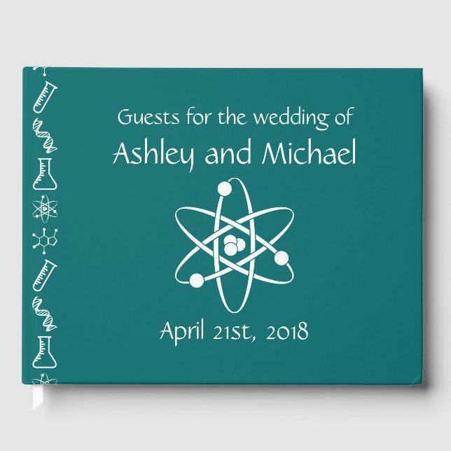 Attractive Forces in Teal Guest Book (Front)