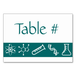 Attractive Forces in Teal Table Card