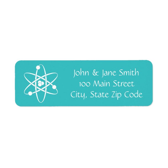 Attractive Forces in Turquoise Address Label (Front)