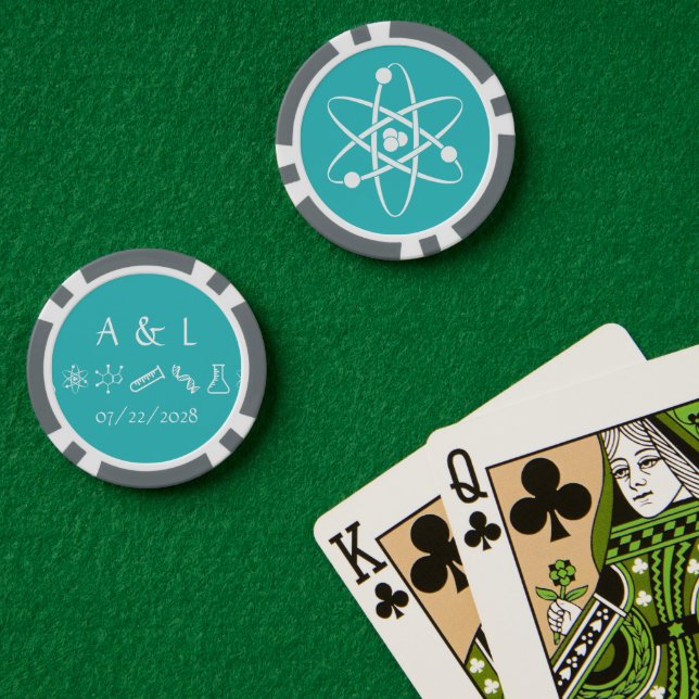 Attractive Forces in Turquoise Poker Chips (Poker Table (Double))