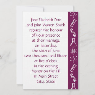 Attractive Forces in Wine Wedding Invitation