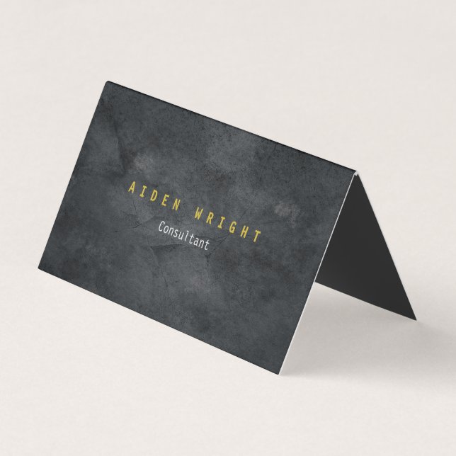 Attractive Grey Gold Colour Modern Minimalist Business Card (Front)