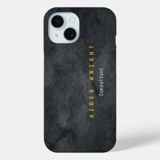 Attractive Grey Gold Colour Modern Minimalist iPhone 15 Case