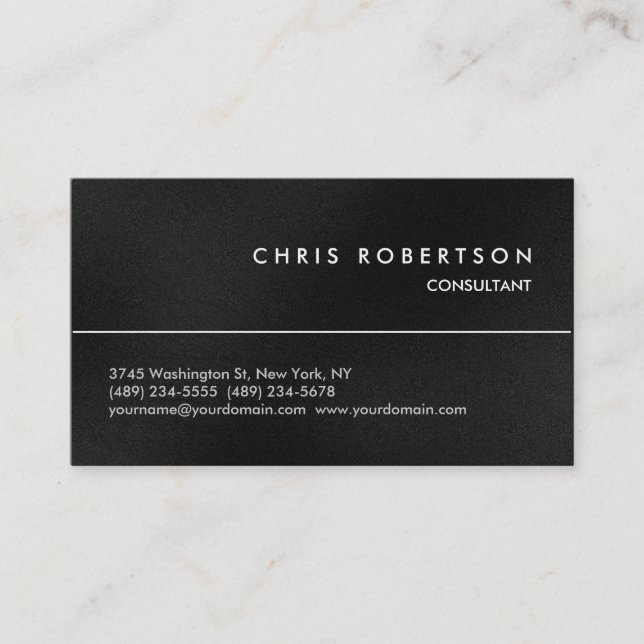 Attractive Grey Modern Business Card (Front)