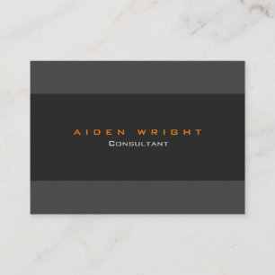 Attractive Grey Stripes Stylish Modern Minimalist Business Card