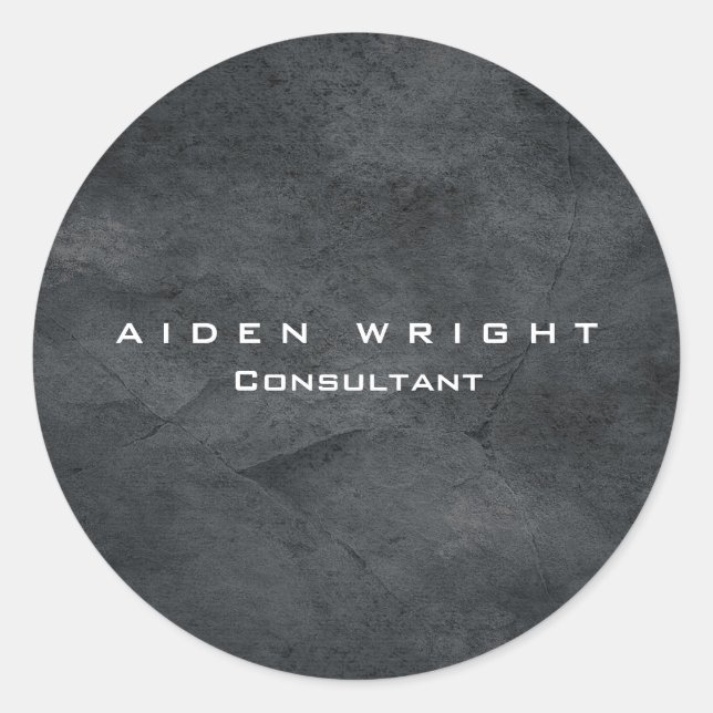 Attractive Grey Stylish Modern Minimalist Classic Round Sticker (Front)
