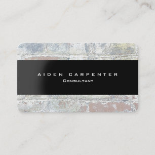 Attractive Grey Wall Black Modern Style Minimalist Business Card