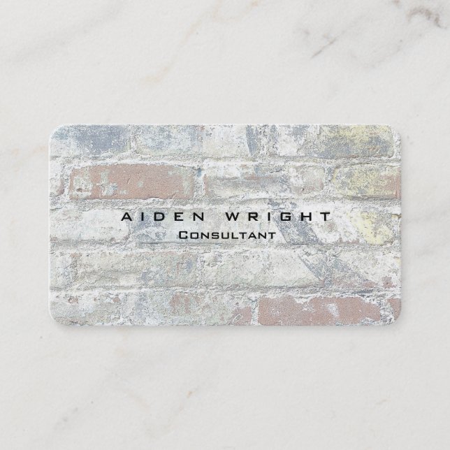 Attractive Grey Wall Stylish Modern Minimalist Business Card (Front)