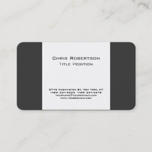 Attractive Grey White Charming Business Card