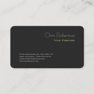 Attractive Grey Yellow Chic Sharp Modern Business Card