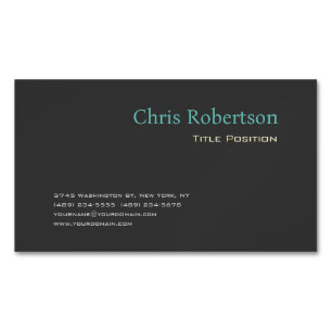 Attractive Grey Yellow Chic Sharp Modern Magnetic Business Card