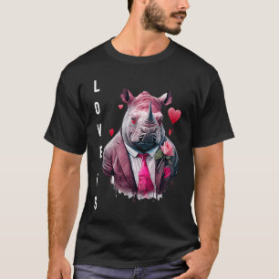 Attractive Love is With Heart Animal Valentine's d T-Shirt