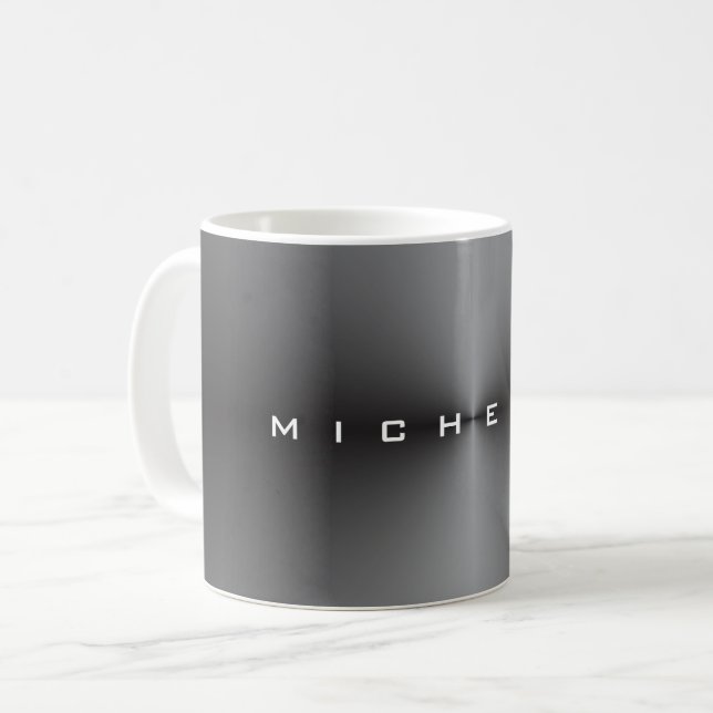 Attractive Metallic Grey Stylish Modern Minimalist Coffee Mug (Front Left)