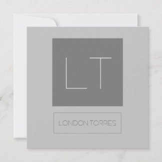 Attractive Monogram Grey Plain