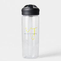 Attractive Monogram Yellow White Modern Minimalist