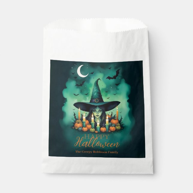 Attractive & Mystical Halloween Witch Conjures Favour Bags (Front)
