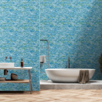 Attractive nautical watercolor Blue wave