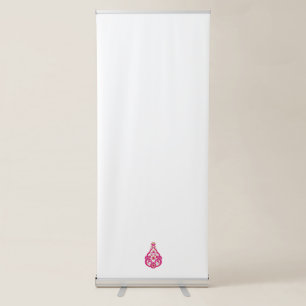attractive pink Vertical Retractable Banner