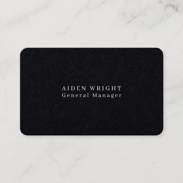 Attractive Premium Black Stylish Modern Minimalist Business Card (Front)