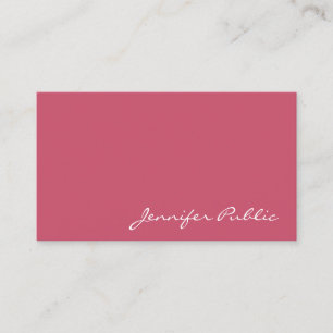 Attractive Red Template Modern Handwritten Name Business Card