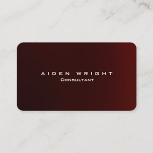 Attractive Reddish Brown Stylish Modern Minimalist Business Card