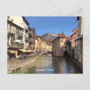 Attractive River View of Annecy, France on a Holiday Postcard