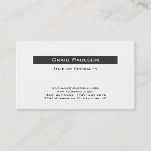 Attractive Simple Black White Business Card