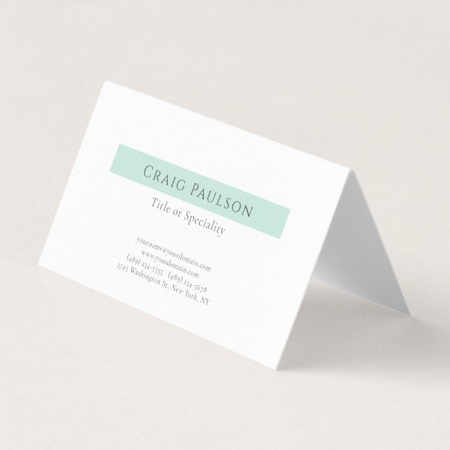 Attractive Simple Black White Premium Pearl Business Card (Front)