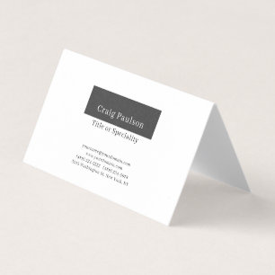 Attractive Simple Black White Premium Pearl Business Card