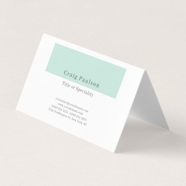 Attractive Simple Black White Premium Pearl Business Card (Front)