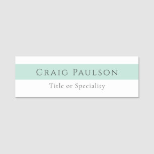 Attractive Simple Plain Professional Modern Name Tag