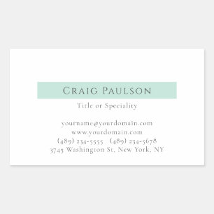 Attractive Simple Plain Professional Modern Rectangular Sticker