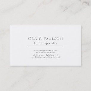 Attractive Simple Professional Plain Minimalist Business Card