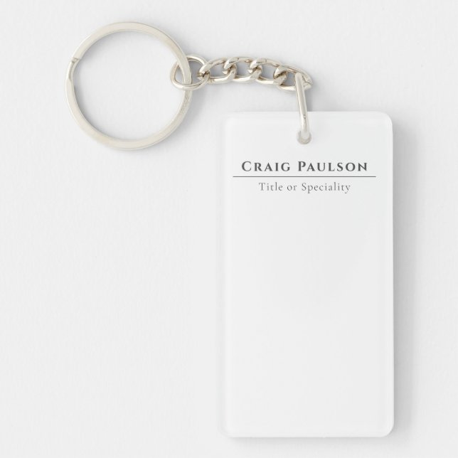 Attractive Simple Professional Plain Minimalist Key Ring (Front)