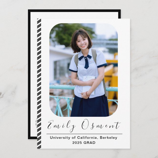 Attractive Stylish Graduation Invitation Template (Front/Back)