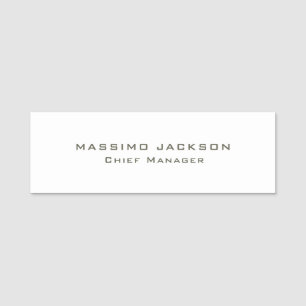 Attractive Trendy Stylish Modern Minimalist Chic Name Tag
