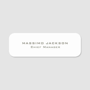 Attractive Trendy Stylish Modern Minimalist Chic Name Tag
