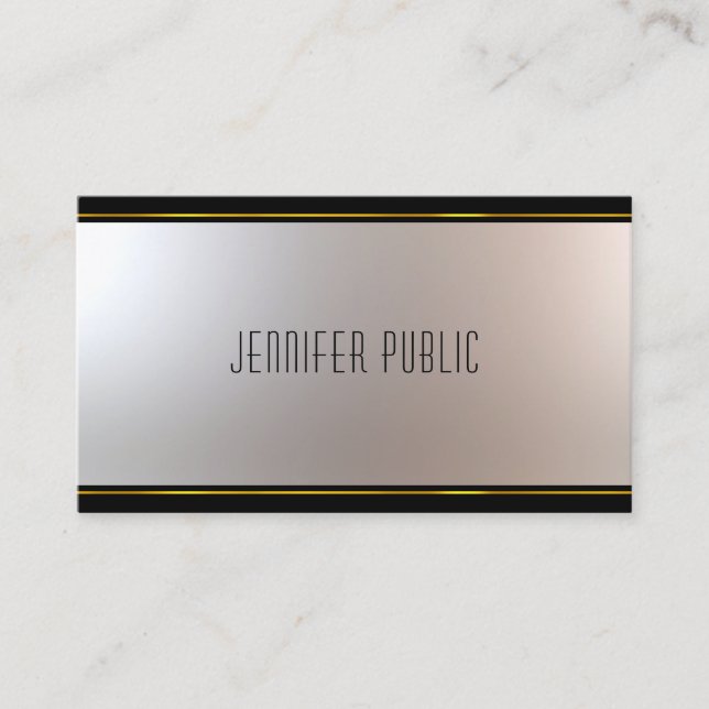 Attractive Unique Modern Professional Glam Plain Business Card (Front)