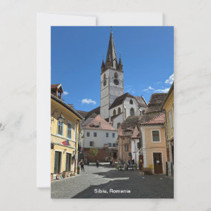 Attractive View of Sibiu, Romania on a Holiday Card