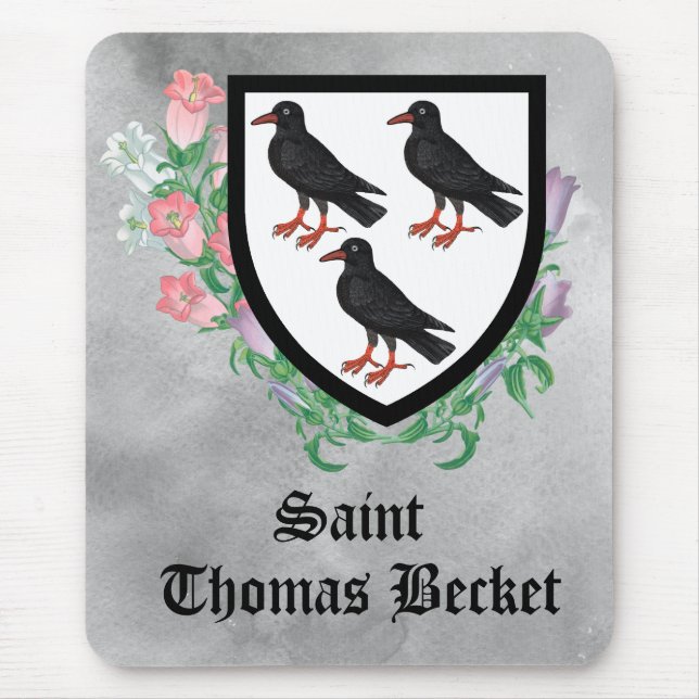 Attributed Arms of St. Thomas Becket Mouse Mat (Front)