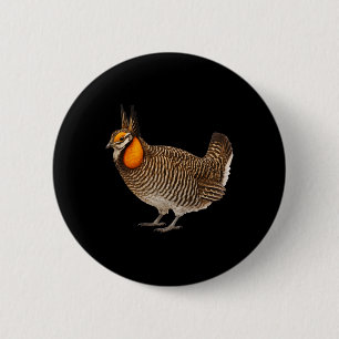 Attwaters Prairie Chicken Bird Wildlife Nature 6 Cm Round Badge