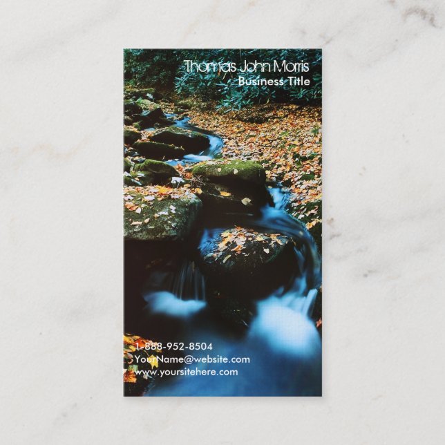 Atutmn River Fly Fishing Business Card (Front)